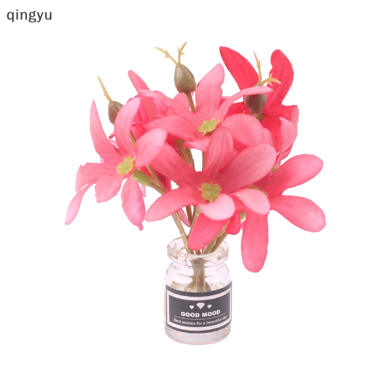 1 Bình Hoa Thủy Tinh Nhỏ Xinh Trang Trí Nhà Búp Bê 1: 12