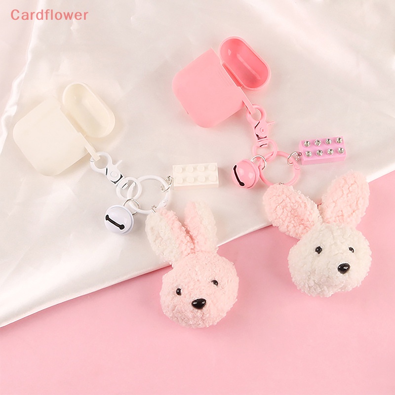 < Cardflower > Móc Chìa Khóa Hình Thỏ Bông Tai To Dễ Thương Trang Trí Ba Lô / Ô Tô