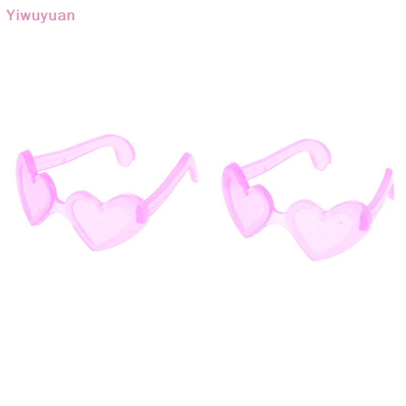 10 Mắt Kính Nhựa Trái Tim Mini Cho Búp Bê Tỉ Lệ 1 / 6 Mới