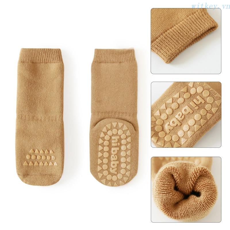 Vớ Cotton Dày Mềm Mại Không Trượt Thời Trang Thu Đông Cho Bé Trai Tập Đi