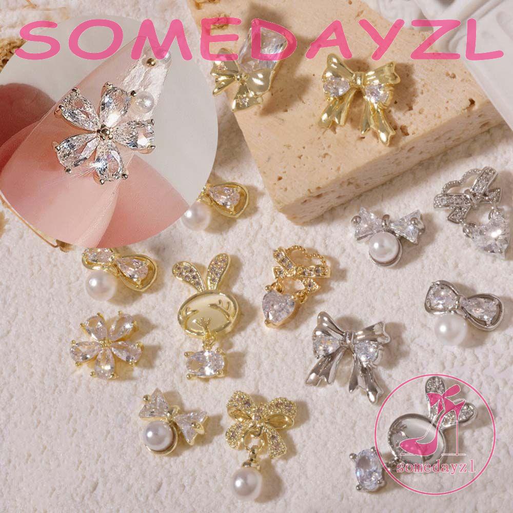 Phụ Kiện Mặt Dây Chuyền Hình Thỏ Sang Trọng Trang Trí Móng Nghệ Thuật DIY