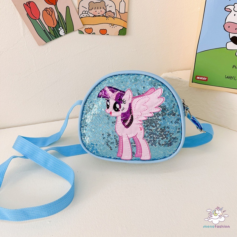 Túi Đeo Vai Đính Kim Sa Họa Tiết Hoạt Hình Thời Trang Mùa Hè Cho Bé Gái