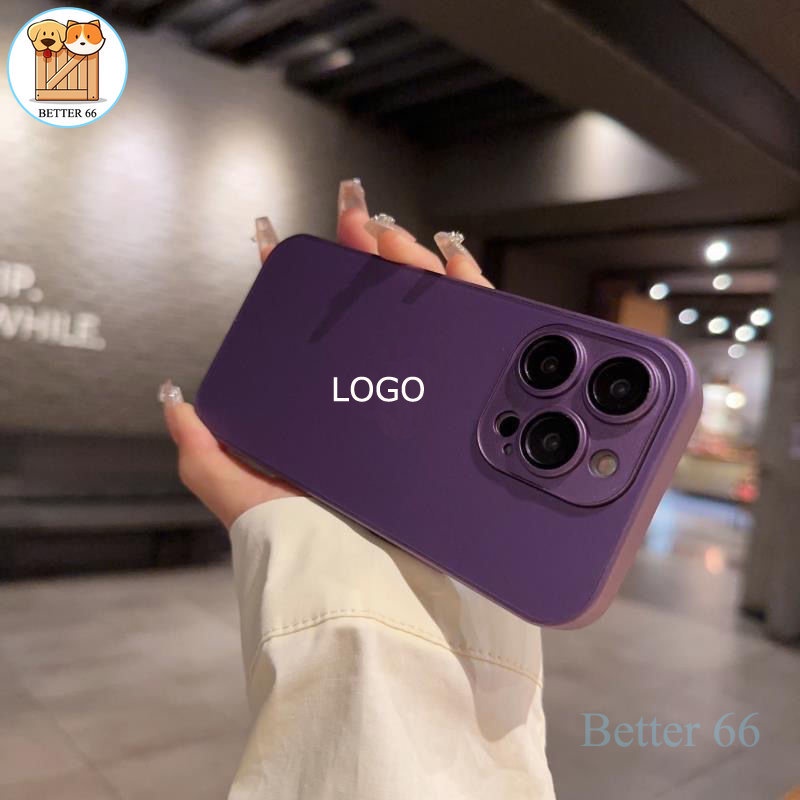 Ốp Điện Thoại Mặt Kính Cứng Chống Bám Vân Tay Cho IPhone 14 13 12 11 Pro Max 14Plus