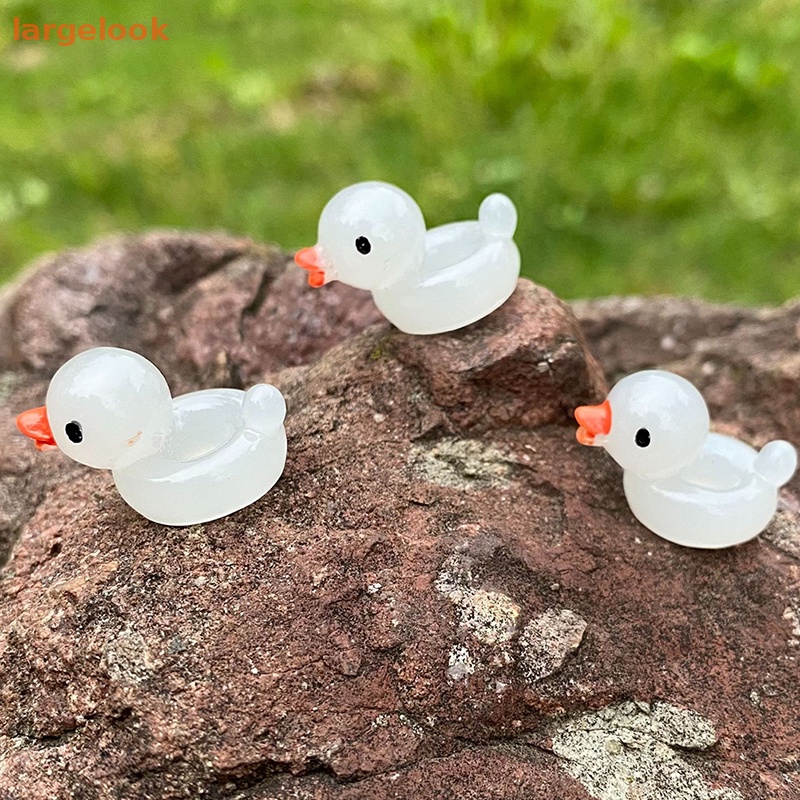 Bộ 5 Kẹp Tóc Hình Chú Vịt Bằng Resin Màu Dạ Quang Xinh Xắn Dùng Trang Trí Sổ Tay / Đồ Bơi