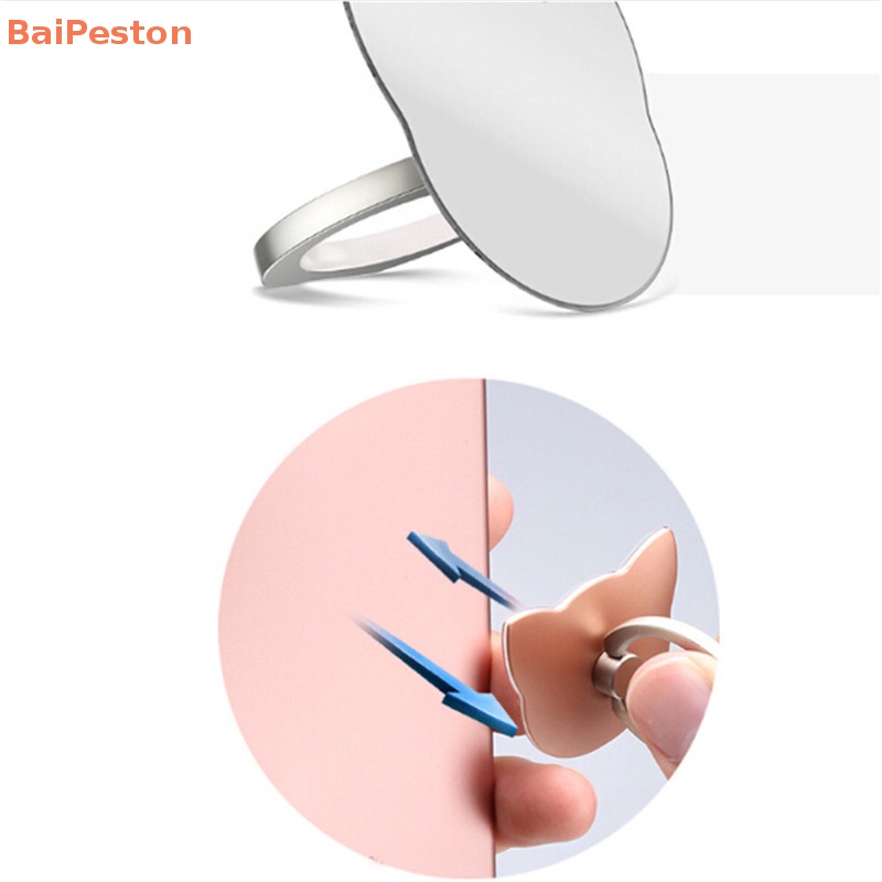 [BaiPeston] Động Vật Giữ Mèo 360° Nhẫn Móc Ngón Tay Giữ Điện Thoại Tiện Dụng