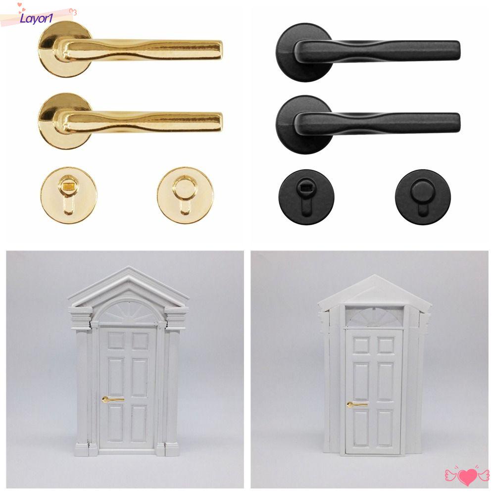 Layor1 Bộ Cửa Nhà Búp Bê Bằng Đồng Thau Có Lỗ Chìa Khóa DIY