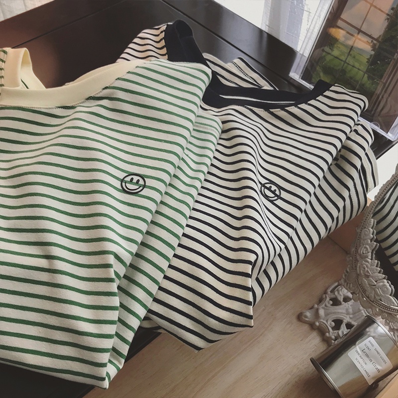 NRVP Áo Thun Nữ Ngắn Tay In Chữ Phong Cách Hàn Quốc