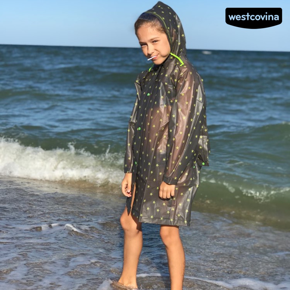 [COD]☁Vỏ Áo Mưa EVA Có Mũ Trùm Dành Cho Trẻ Em