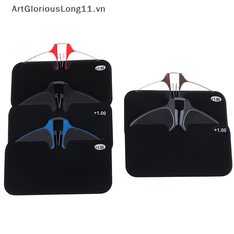 1 Kính Đọc Sách Siêu Mỏng Có Kẹp Mũi Tiện Dụng Unisex