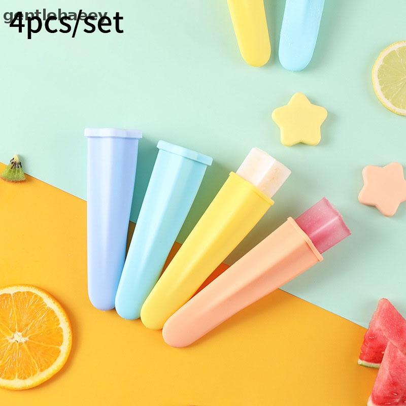 Bộ 4 Khuôn Silicone Làm Kem Que Tiện Dụng