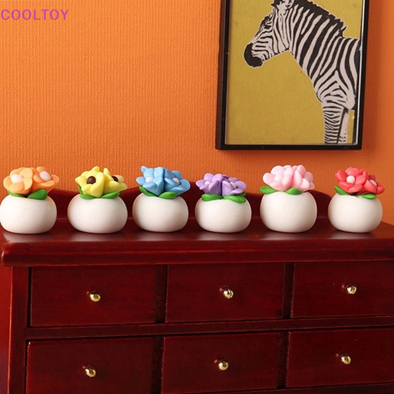 Mô Hình Chậu Hoa Mini Tỷ Lệ 1: 12 Dùng Trang Trí Nhà Búp Bê / Tiểu Cảnh