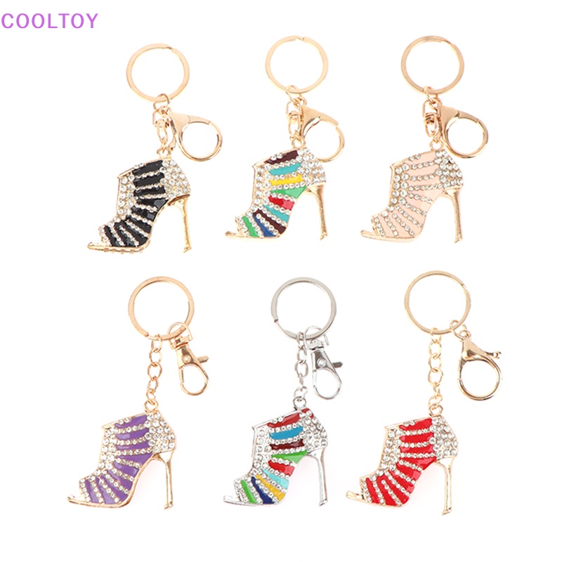 Móc Khóa Hình Giày Cao Gót Đính Đá Thời Trang