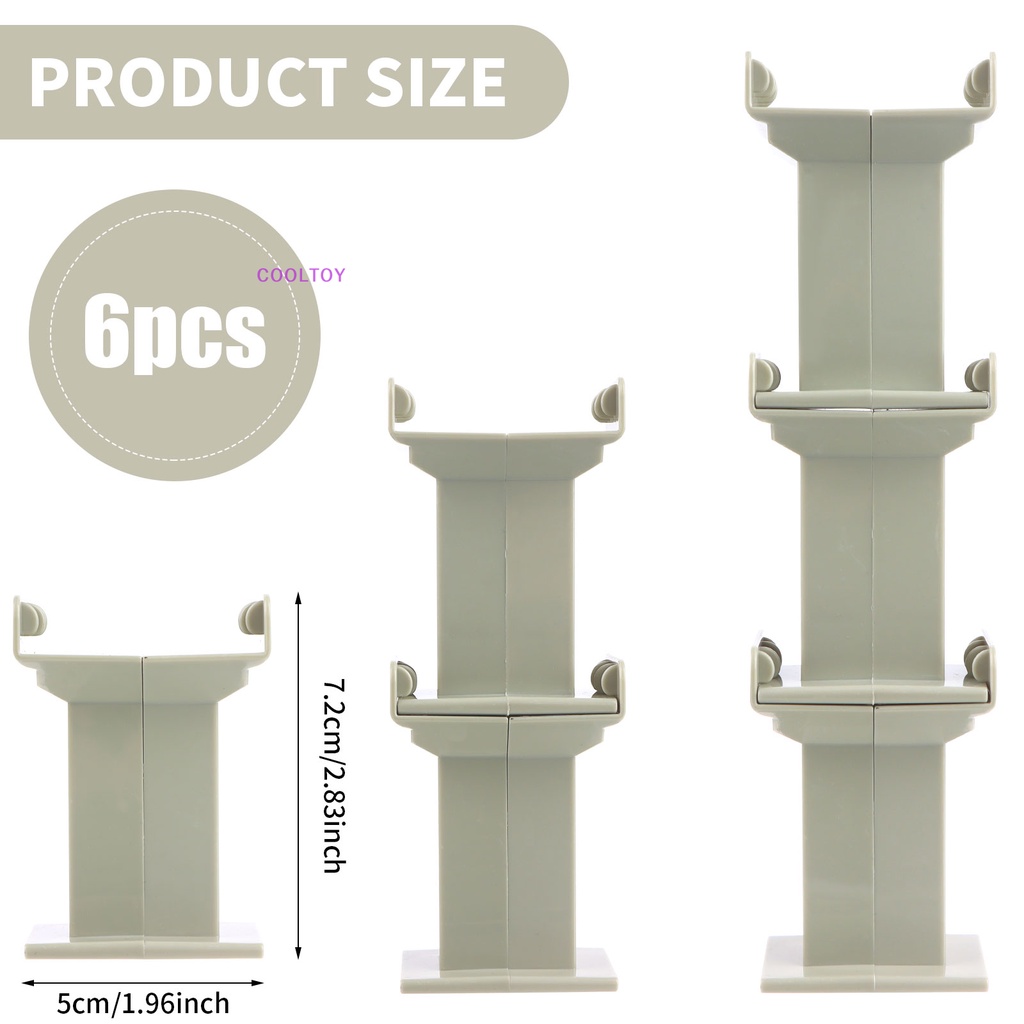 Cooltoy Set 6 Phụ Kiện Hỗ Trợ Nâng Đường Ray Xe Lửa Nhiều Cấp Độ