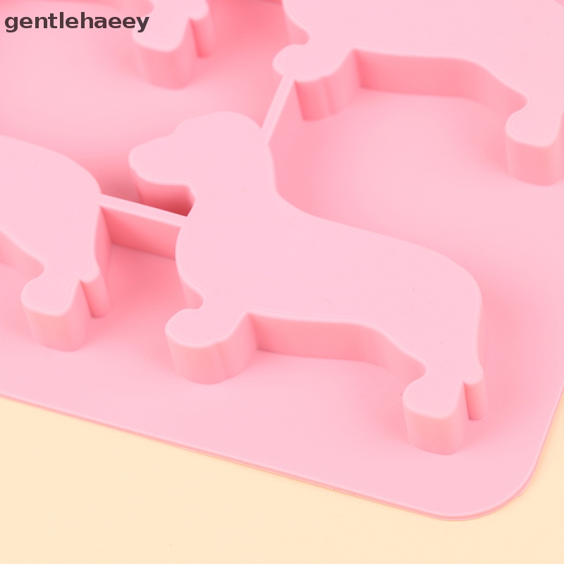 1 Khuôn Làm Đá / Chocolate Hình Dachshund 3D Độc Đáo Tiện Dụng