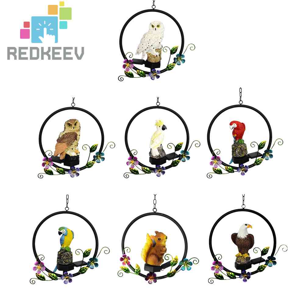 Đèn LED IP65 Hình Chim Cú Hoạt Động Bằng Năng Lượng Mặt Trời Kèm Móc Treo Tiện Dụng Trang