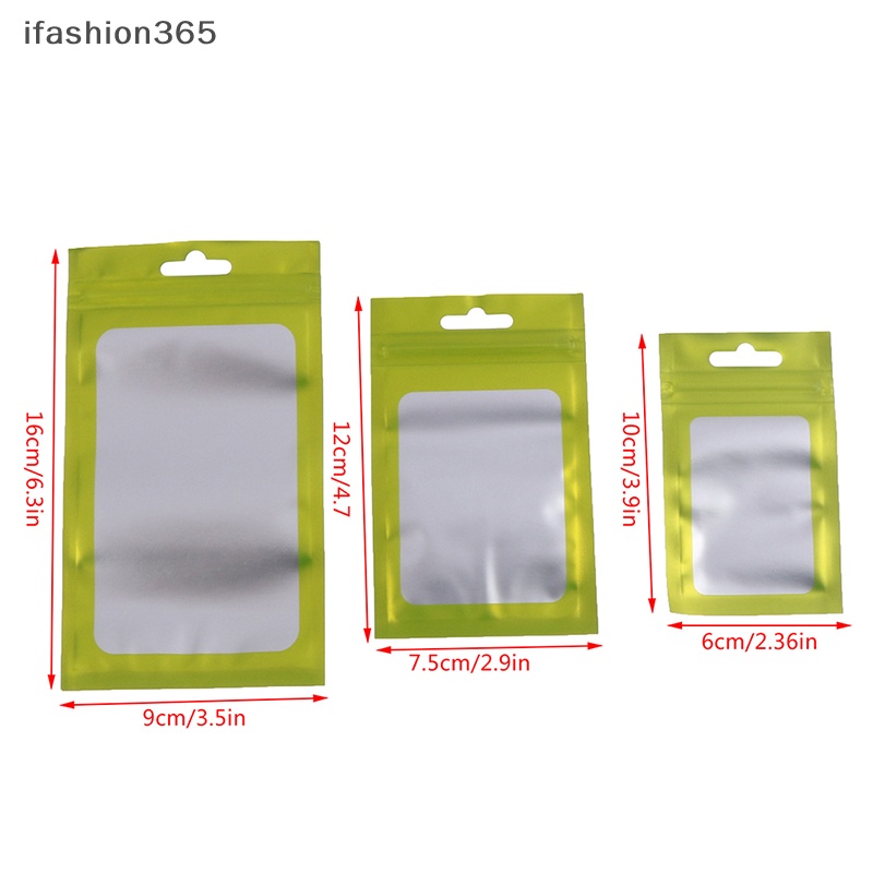 [ifashion365] 20 Túi Zip Nhôm Có Thể Tái Sử Dụng Mylar Đựng Thực Phẩm VN