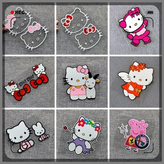 1 Miếng Dán Phản Quang Hình Hello Kitty Trang Trí Xe Hơi / Mũ Bảo Hiểm / Ván Trượt / Laptop