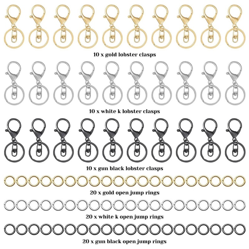 Sa Set 90 Móc Khóa Kim Loại + Vòng Kẹp Càng Cua Tiện Dụng