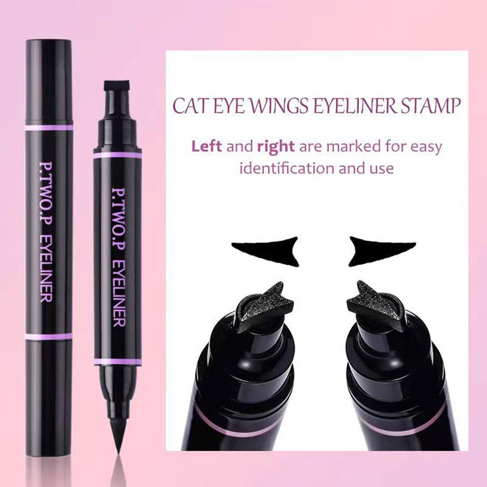 Bút Kẻ Mắt Hai Đầu Dạng Lỏng Không Thấm Nước Đậm Sắc Tố U0I5 P.TWO.P