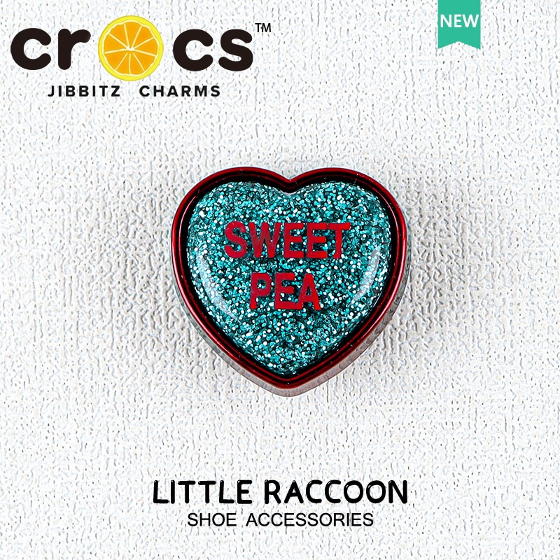 Khóa Kim Loại Hình Trái Tim Dễ Thương Trang Trí Giày Jibbitz crocs