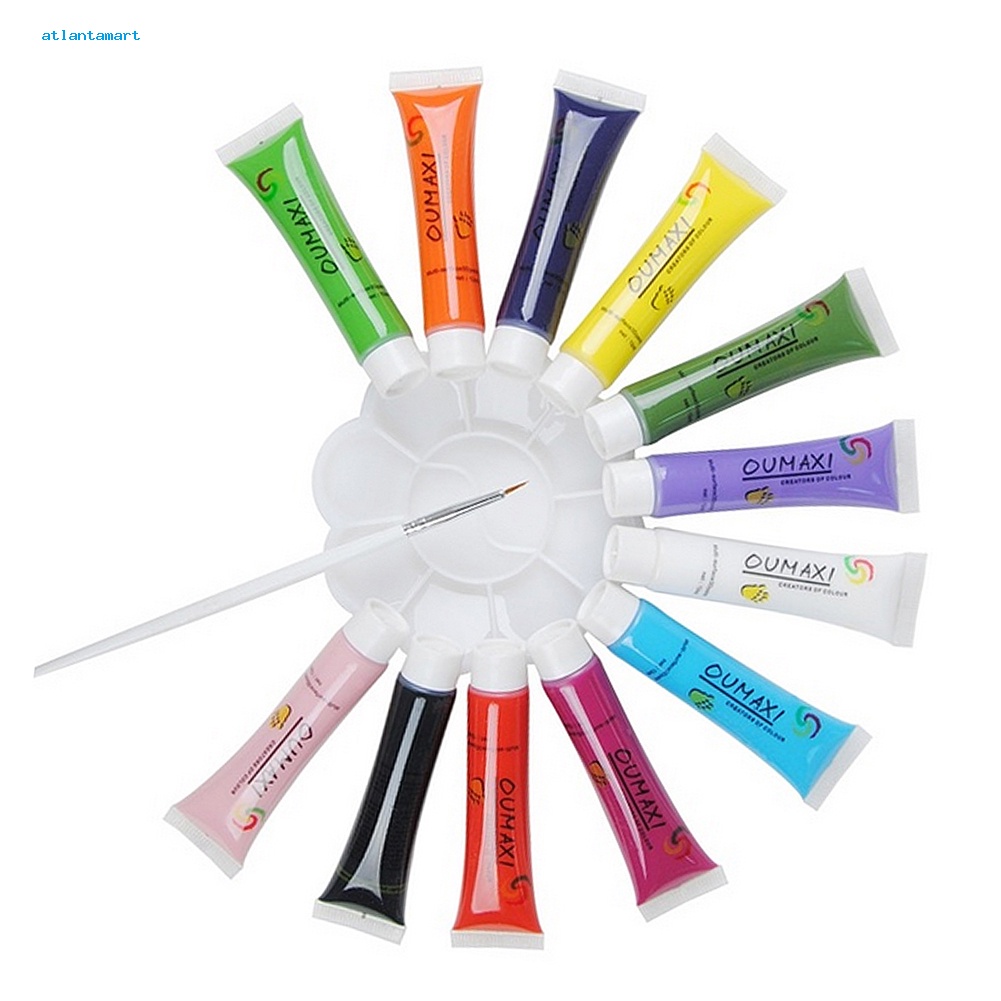 Túi Đựng Đồ Dùng Cao Cấp Tiện Dụng| Set 12 Bút Vẽ Móng 3D Thời Trang Kèm Cọ Tán Và Bảng Pha Màu