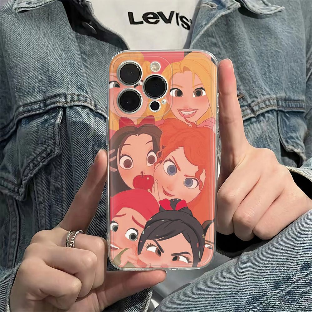 ✅Ốp Điện Thoại Dẻo Họa Tiết Hoạt Hình Công Chúa Dễ Thương Chống Sốc Cho Apple 78 plus 14Pro6Iniphone12 1311max RPKB