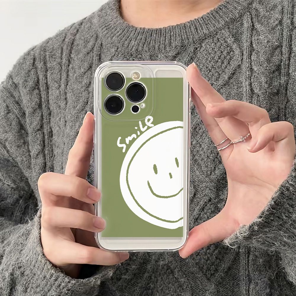 ✅Ốp Điện Thoại Mềm Chống Sốc Họa Tiết Mặt Cười 116In14Pro 13 Cho iPhone1278 max Apple CJ1E