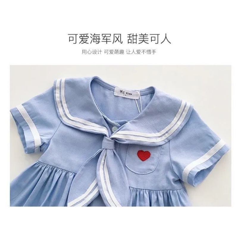 Đầm Công Chúa Nhỏ Bằng Vải Cotton Phong Cách Hàn Quốc Thời Trang Mùa Hè Dành Cho Bé Gái