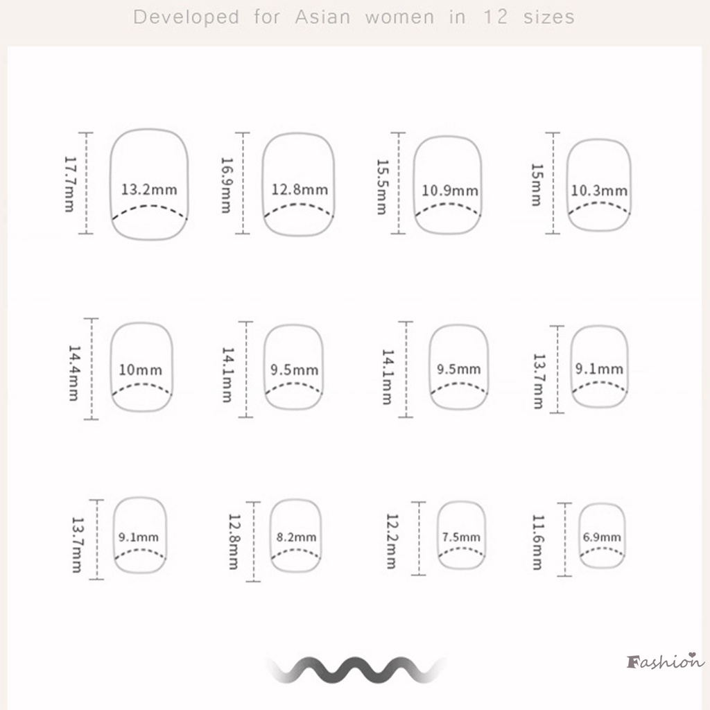 Móng Tay Giả Ngắn Hình Vỏ Sò Màu Hồng Kèm Dây Xích Thời Trang