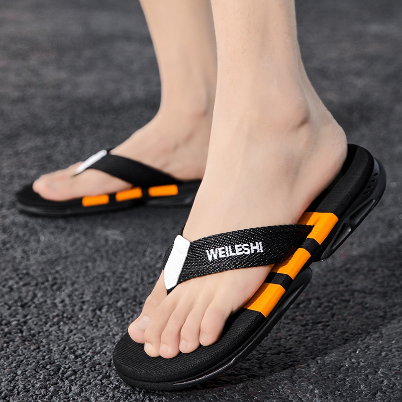 Size 39-46 dép tông dép rencho đep nam dép sandal Dép chống trượt dép nam xốp dép nam sandal dép đi biển dép đen