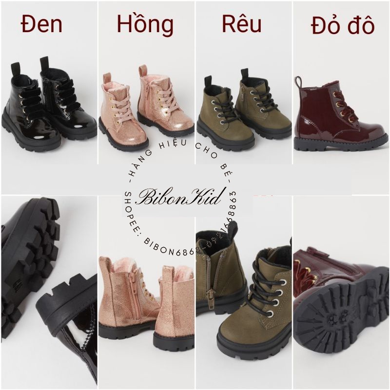 Giày da bóng lót lông form nhỏ HM JP