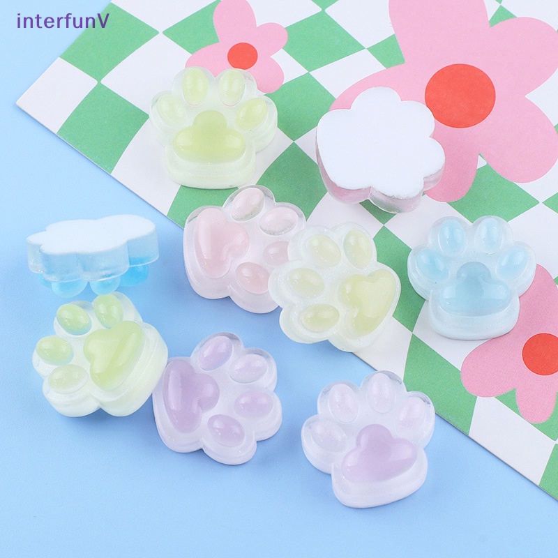 [InterfunV] Set 2 Mặt Dây Chuyền Hình Móng Vuốt Mèo Bằng Nhựa Resin Phát Sáng Đáng Yêu [Mới]