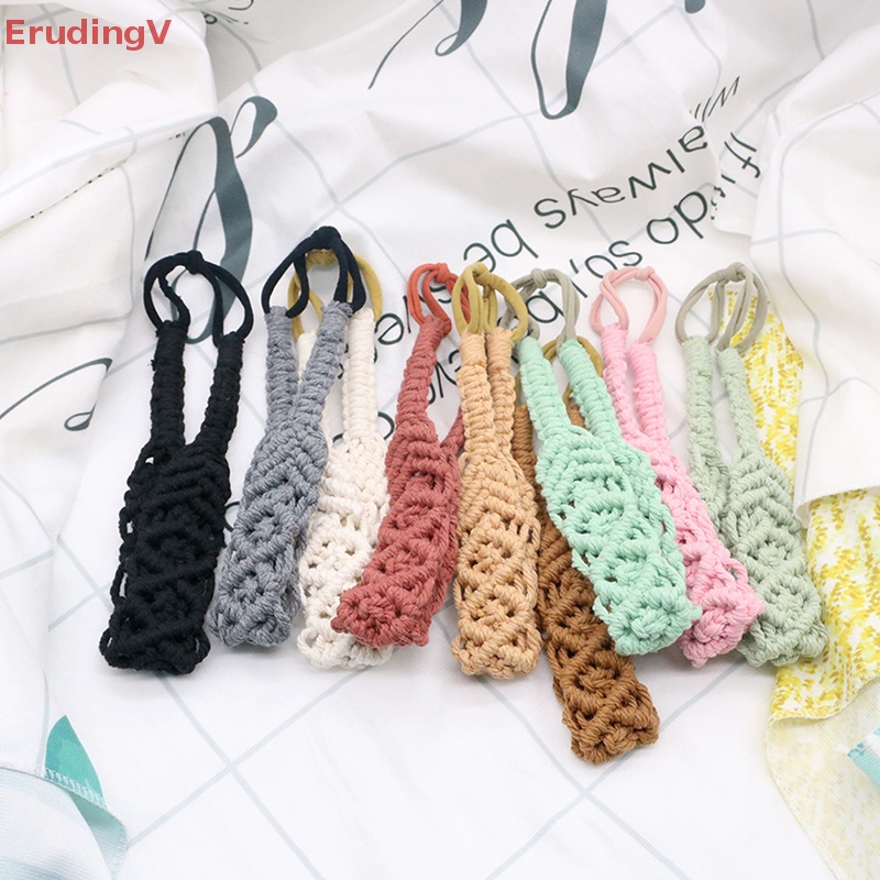 Băng Đô Turban Vải Cotton Bện Co Giãn Phong Cách Boho Cổ Điển Cho Nữ