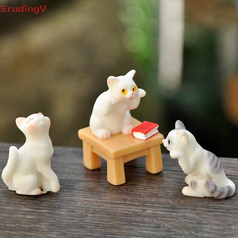 [ErudingV] Đồ Trang Trí Hình Chú Mèo Ngồi Trong Vườn Dễ Thương Dành Cho Trẻ Em [Mới]