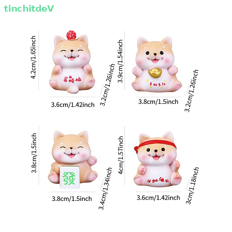 [TinchitdeV] Mô Hình Chú Chó May Mắn Bằng Nhựa Resin Trang Trí Nội Thất / Vườn / Xe Hơi [Mới]