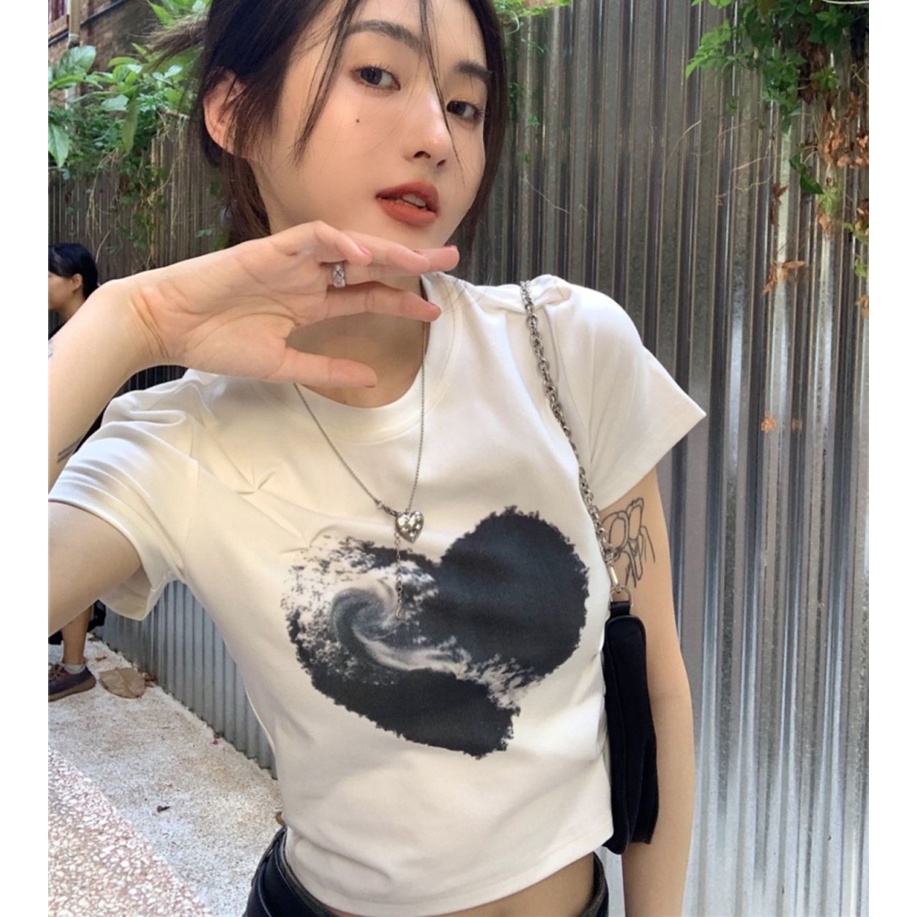 Áo baby tee Thun croptop Cotton Mỏng Tay Ngắn Hở Rốn Thời Trang Mùa Hè Cho Nữ