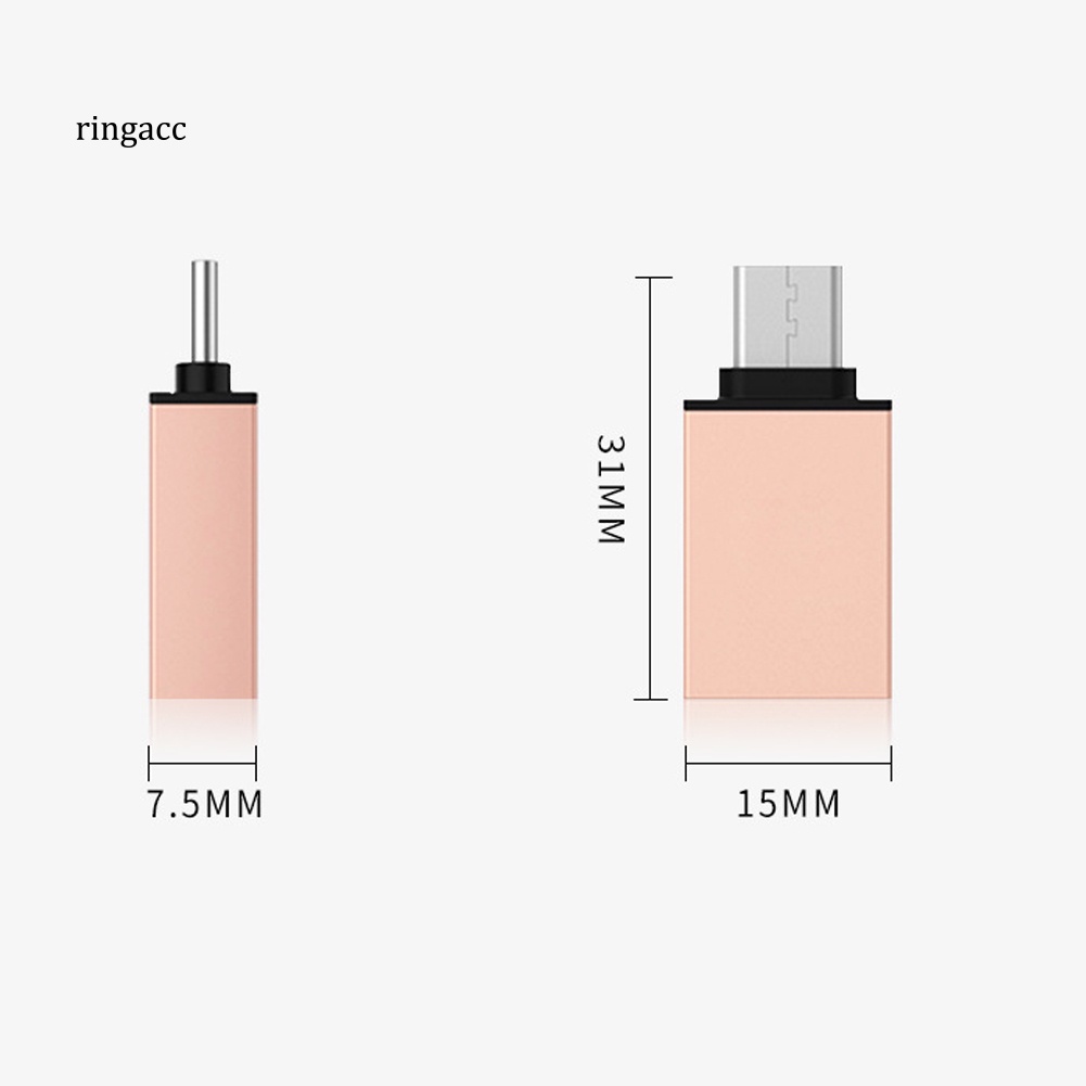 Đầu Chuyển Đổi RGA Type-C Sang USB OTG Cho Điện Thoại Di Động / Bàn Phím / Chuột