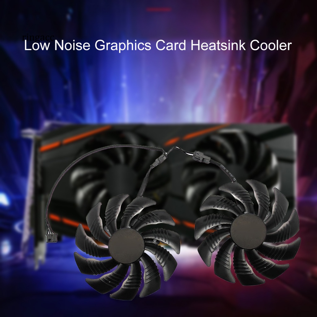Set 1 / 2 Phụ Kiện 1 / 2 Món Chuyên Dụng Chất Lượng Cao129215Quạt Tản Nhiệt Thẻ Đồ Họa Tiếng Ồn Thấp Bằng ABS 85mm 4Pin Dễ Lắp Đặt Cho GTX 1050 1060 1070 RX580