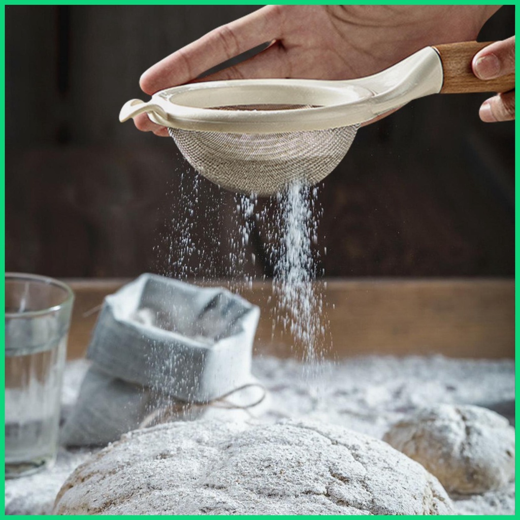 Rây Bột Bằng Thép Không Gỉ Có Tay Cầm Tiện Dụng Cho Nhà Bếp