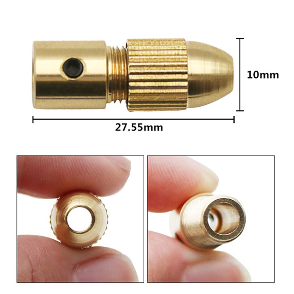 RIRIHI Bộ đầu kẹp mũi khoan 7 món 2.35-5.05mm bằng đồng thau