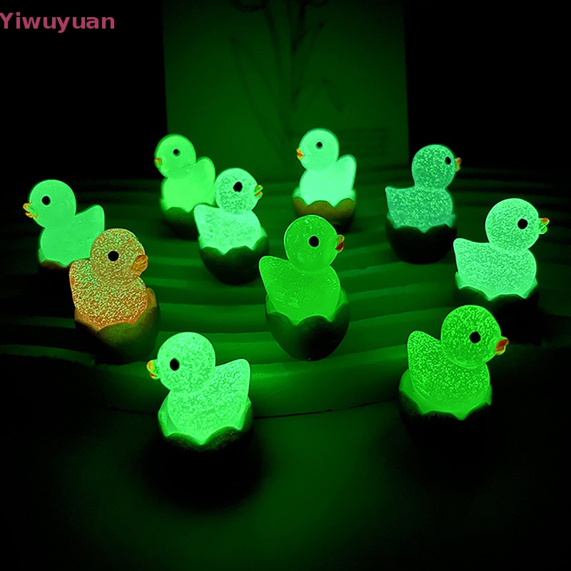 Bộ 2 Vịt Mini Phát Quang Trang Trí Tiểu Cảnh Mới