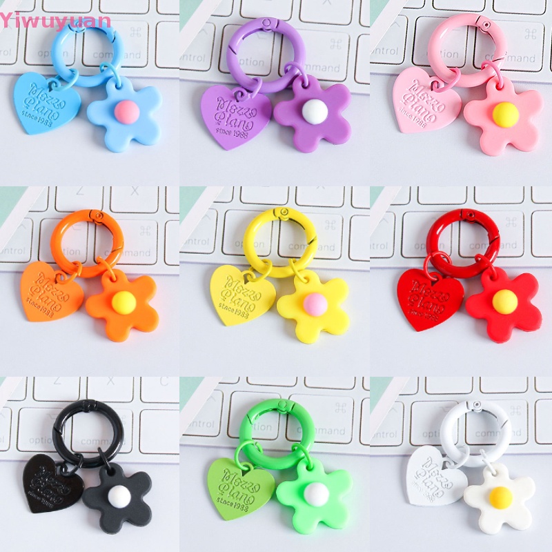 < Yiwuyuan > Móc Khóa Trang Trí Ba Lô / Ô Tô Hình Hoa Nhiều Màu Dễ Thương