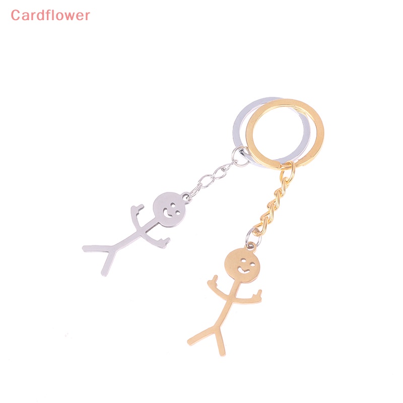 Móc Khóa Hình Người Nhỏ Bằng Thép Không Gỉ Mới