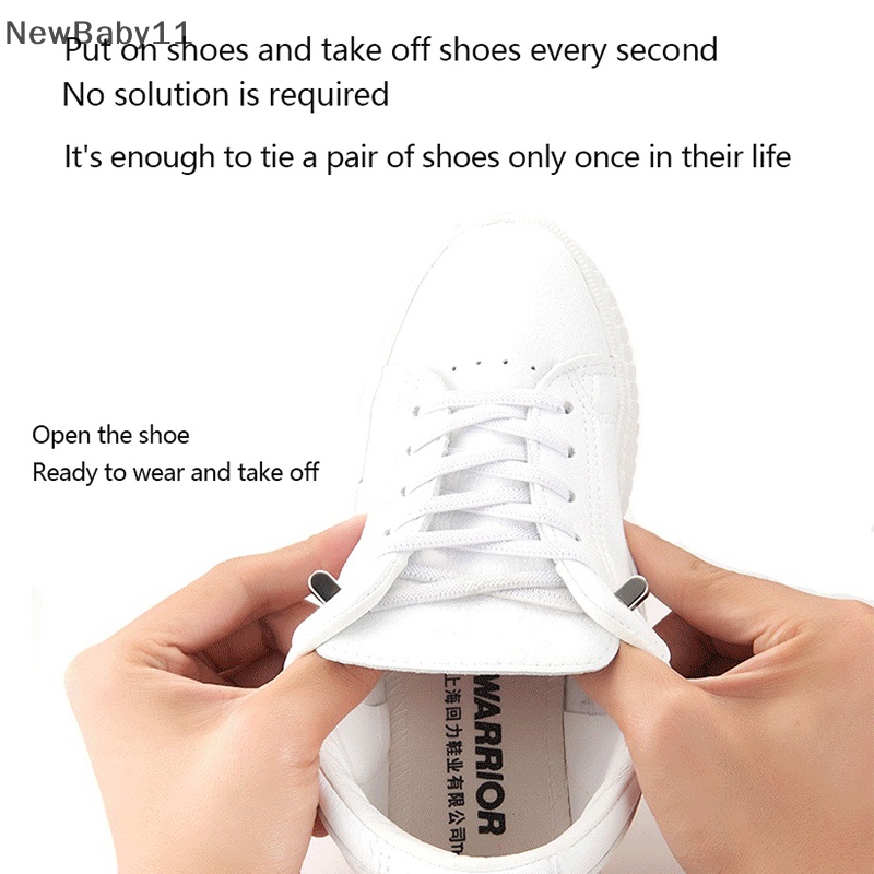 1 Bộ Dây Giày Đàn Hồi Không Cần Buộc An Toàn Nhanh Chóng Cho Người Lớn Và Trẻ Em