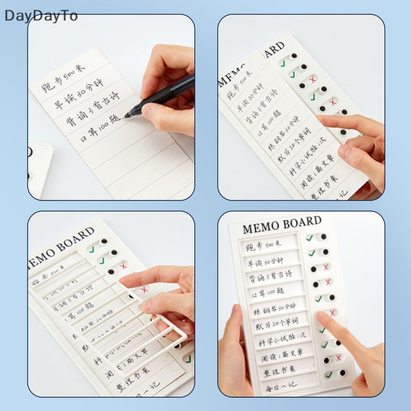 Daydayto Bảng Ghi Nhớ Kế Hoạch Hàng Ngày Bằng Nhựa Có Thể Tái Sử Dụng Cho Trẻ Em