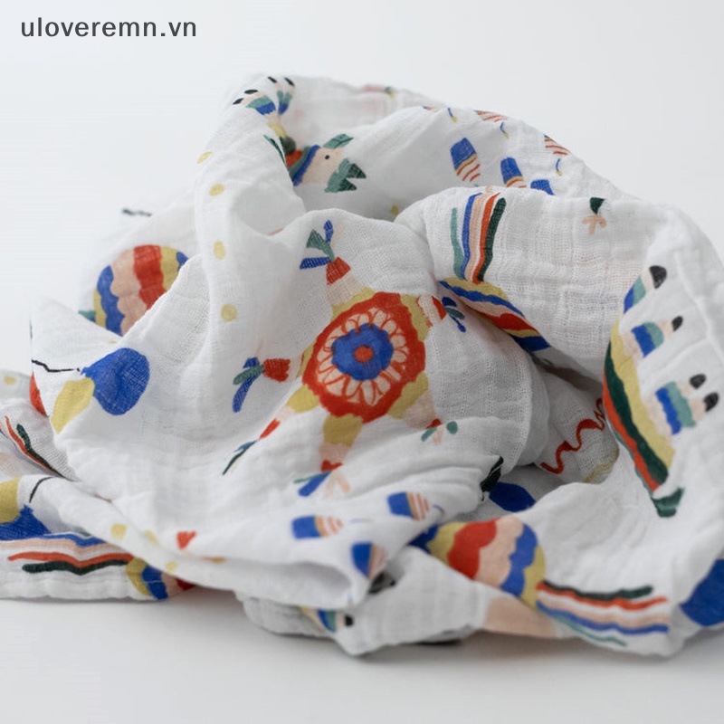 Chăn Quấn Bé Sơ Sinh Bằng Cotton Phong Cách Muslin