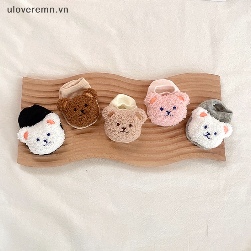 Vớ Cổ Thuyền Họa Tiết Gấu Hoạt Hình Dễ Thương Cho Bé Gái