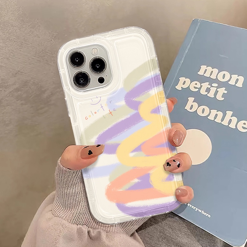 Ốp Điện Thoại TPU Dẻo Họa Tiết Graffiti Nhiều Màu Thời Trang Cho IPhone 14 13 11 12 Pro XS Max X XR 7 + 8 Plus
