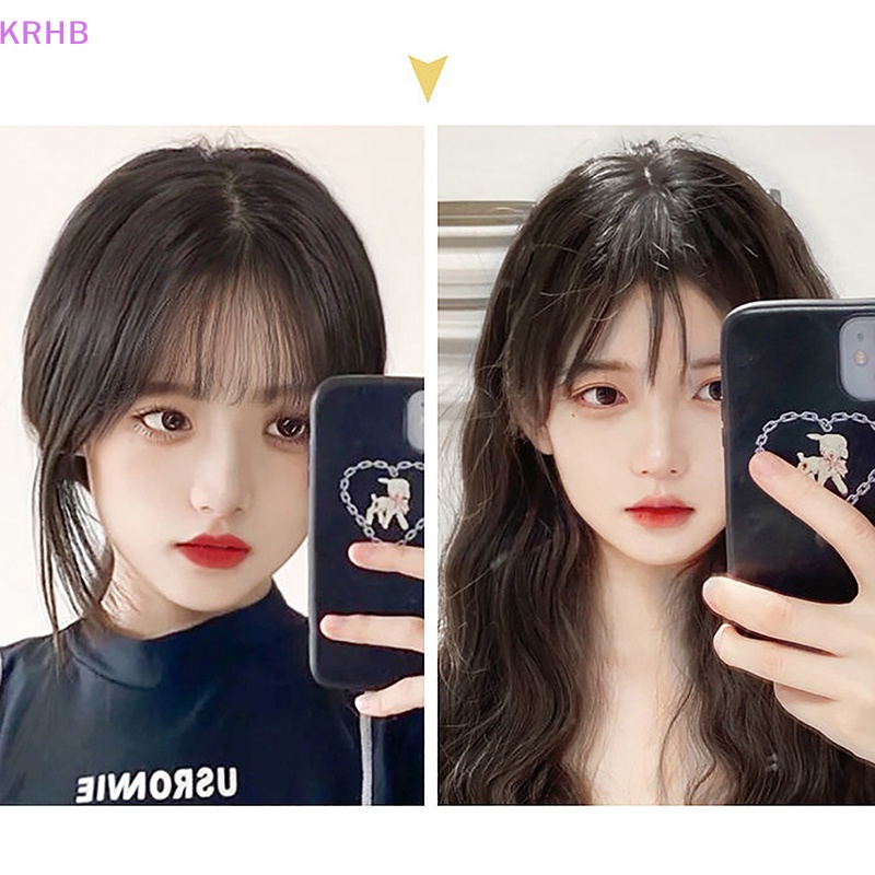 Tóc Mái Giả 3D Bằng Sợi Tổng Hợp Có Kẹp Tiện Dụng Mới