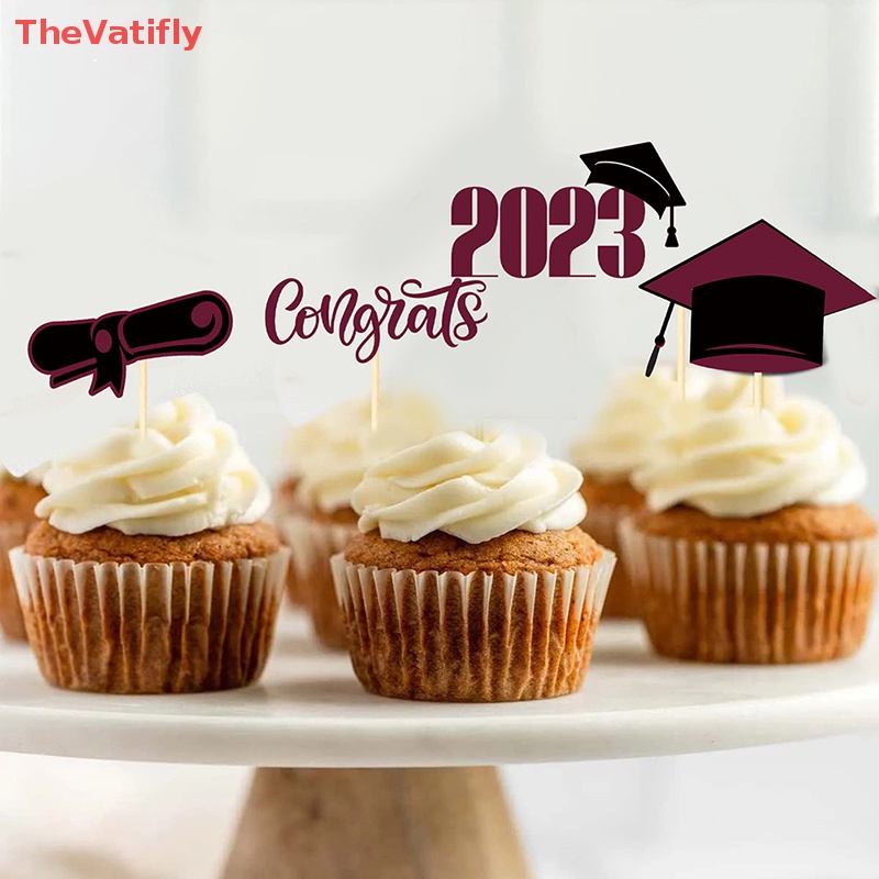 [Thevalifly] Bộ 16 Topper Trang Trí Bánh Kem